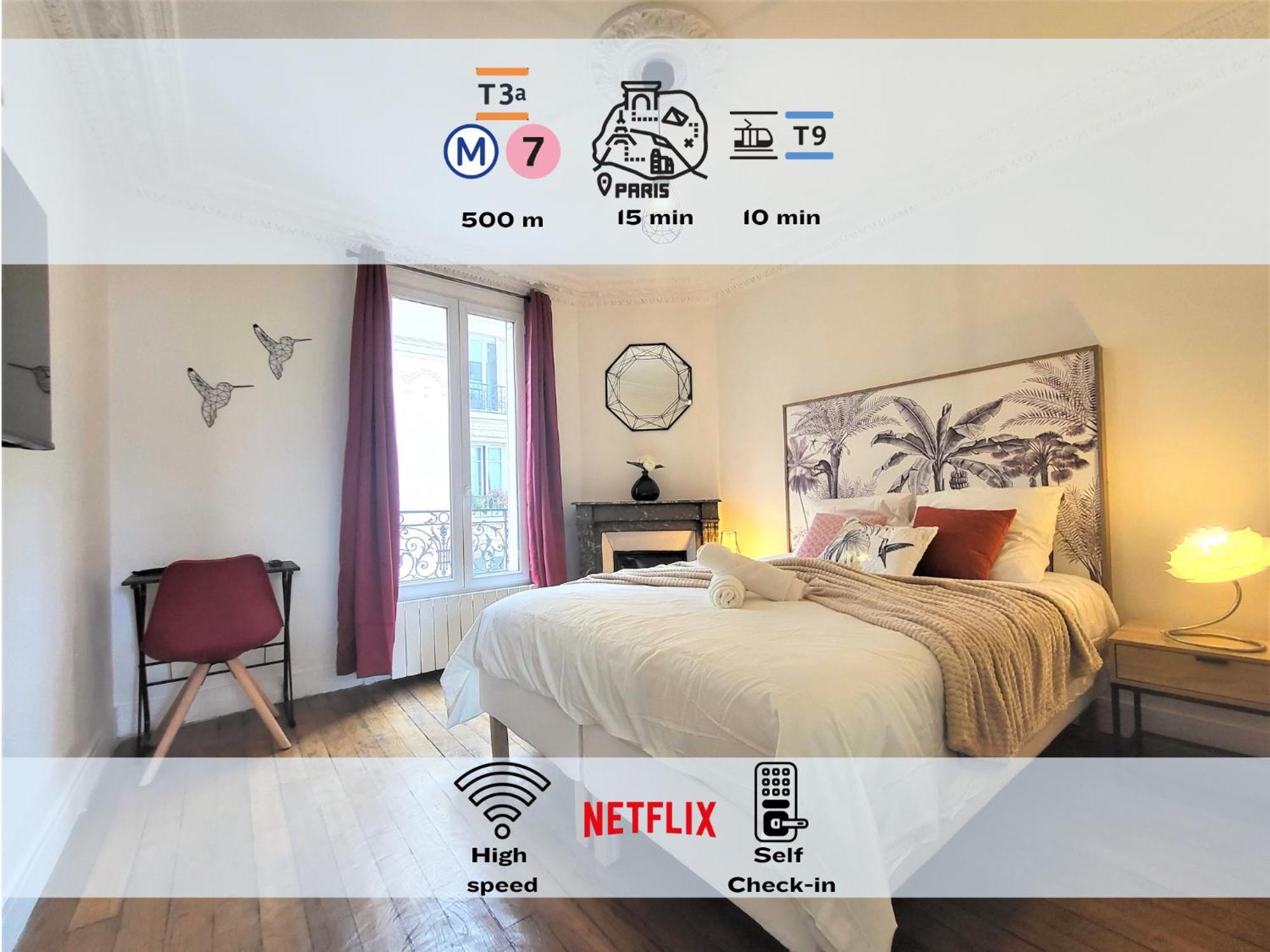 L'Oasis - Charmant Appartement Metro Porte D'Italie 勒·克里姆林·比塞特 外观 照片